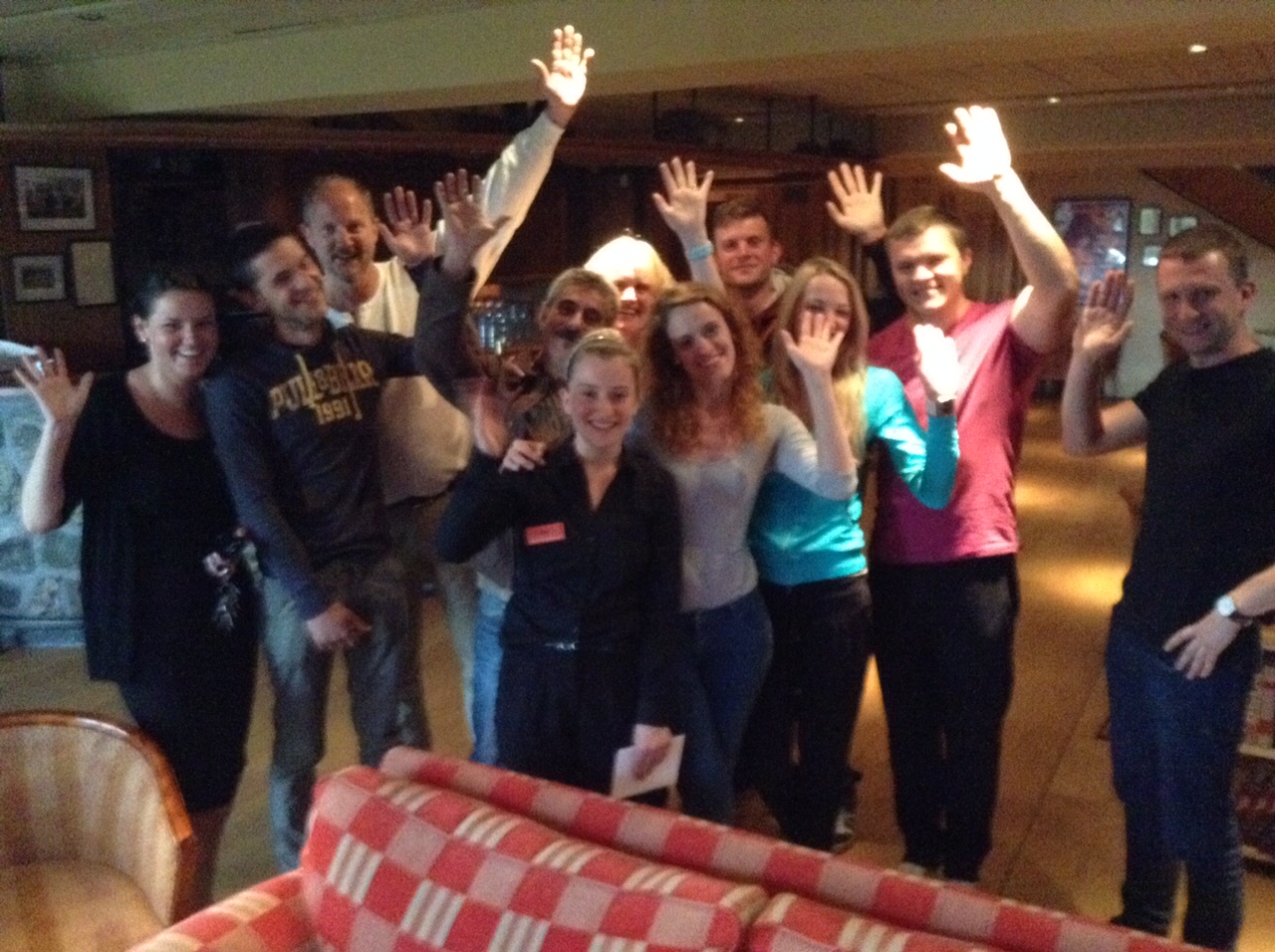 The team the Rauland Høgfjellshotell said goodbye to Arie